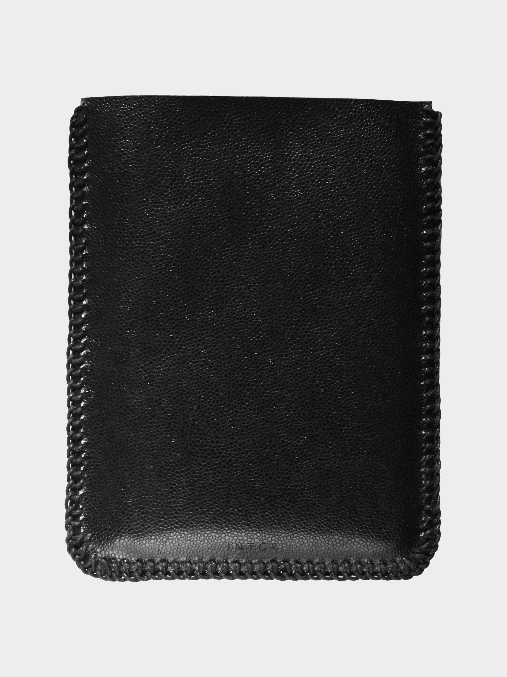 Black T Vegan Leather Ipad Sleeve