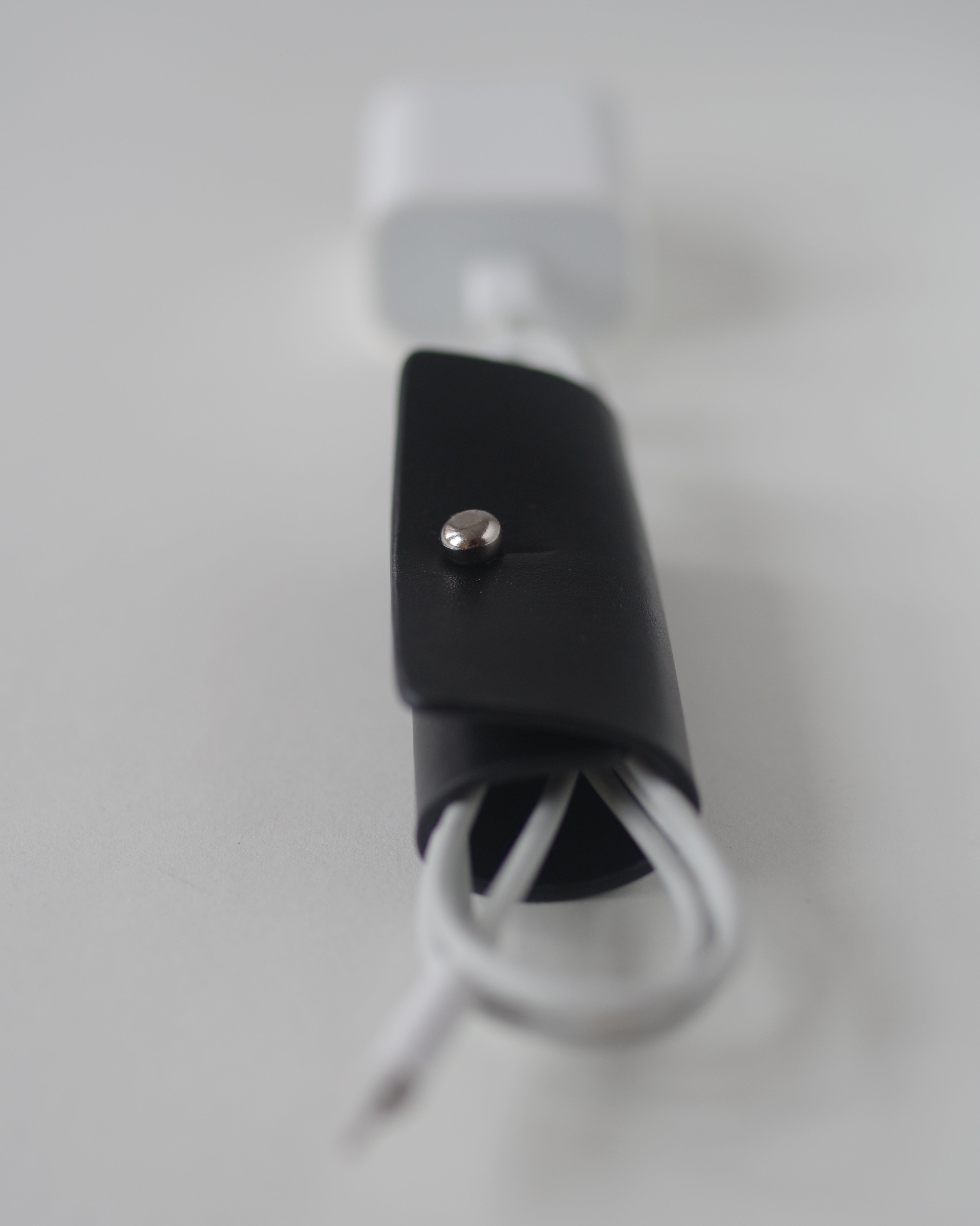 Black Vegan Leather Wire Organizer