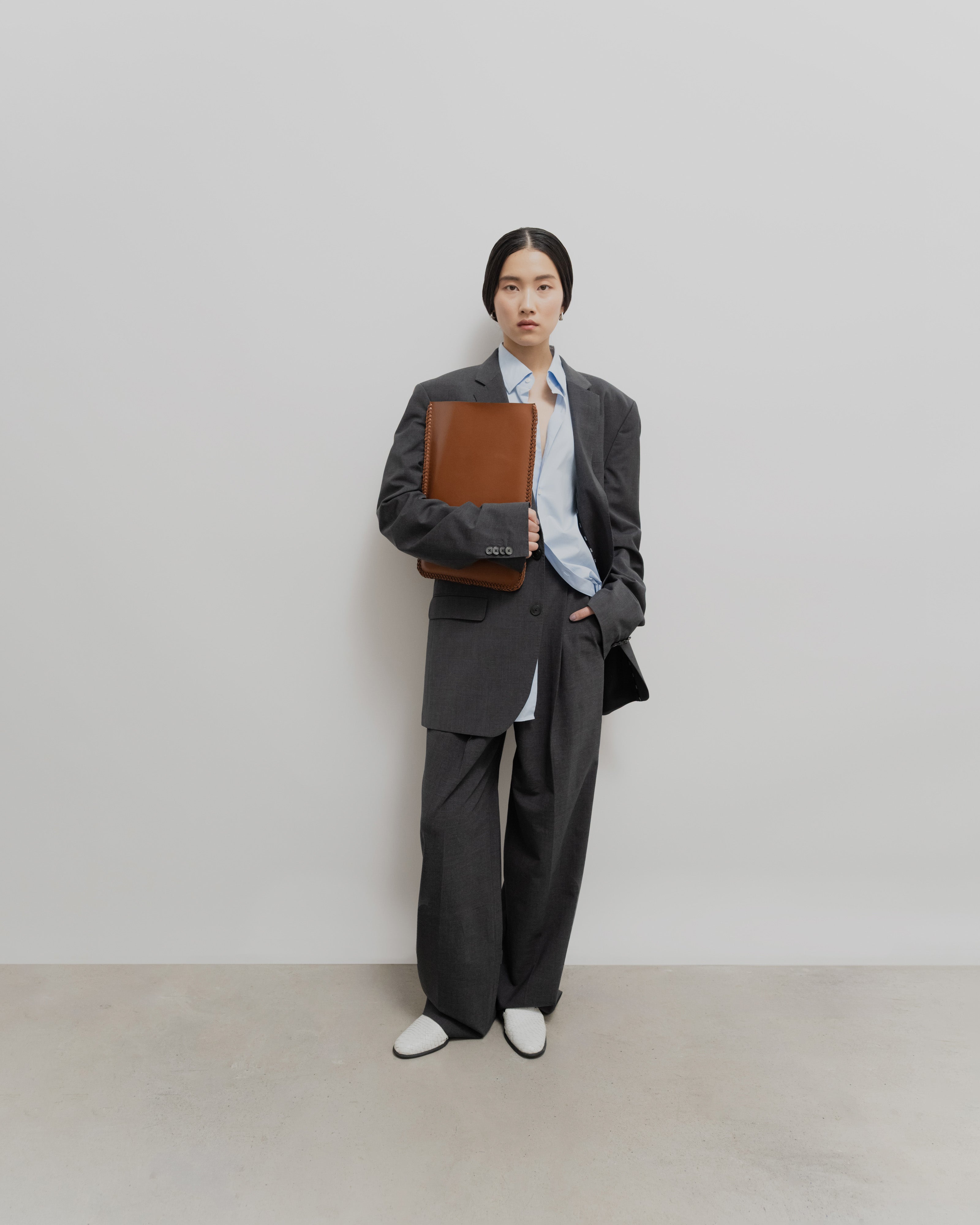 Cognac Vegan Leather Laptop Case