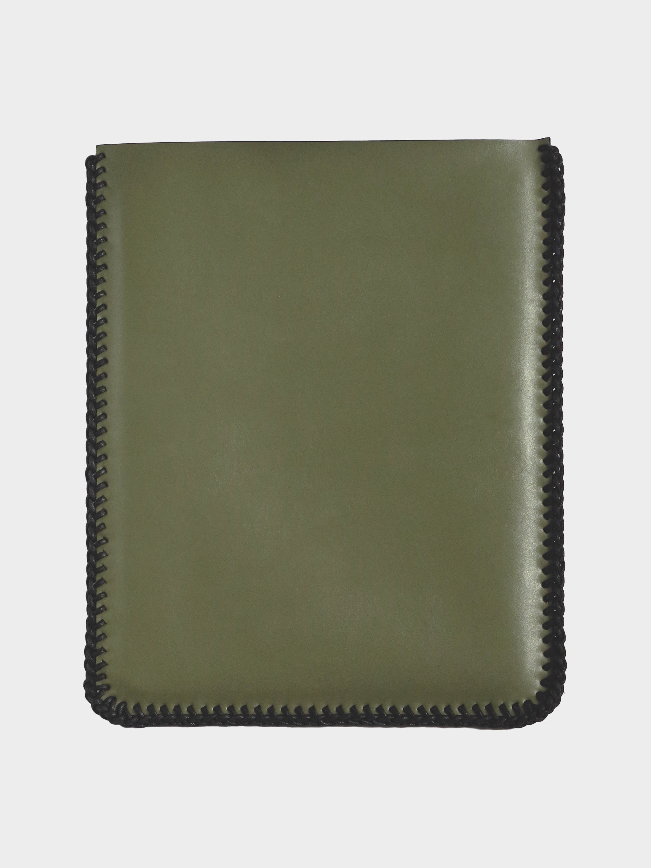 Olive Vegan Leather Ipad Sleeve