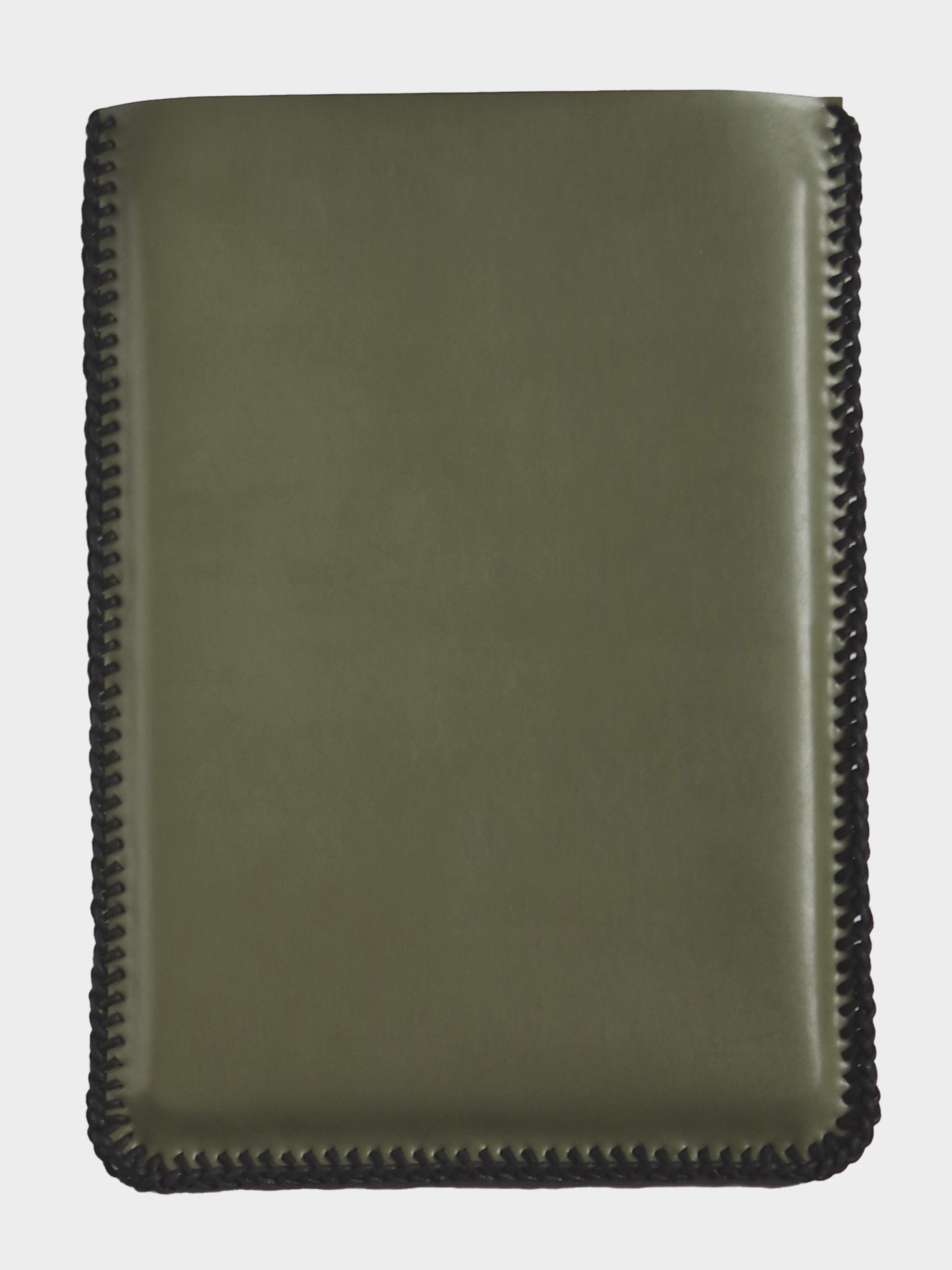 Olive Vegan Leather Laptop Sleeve