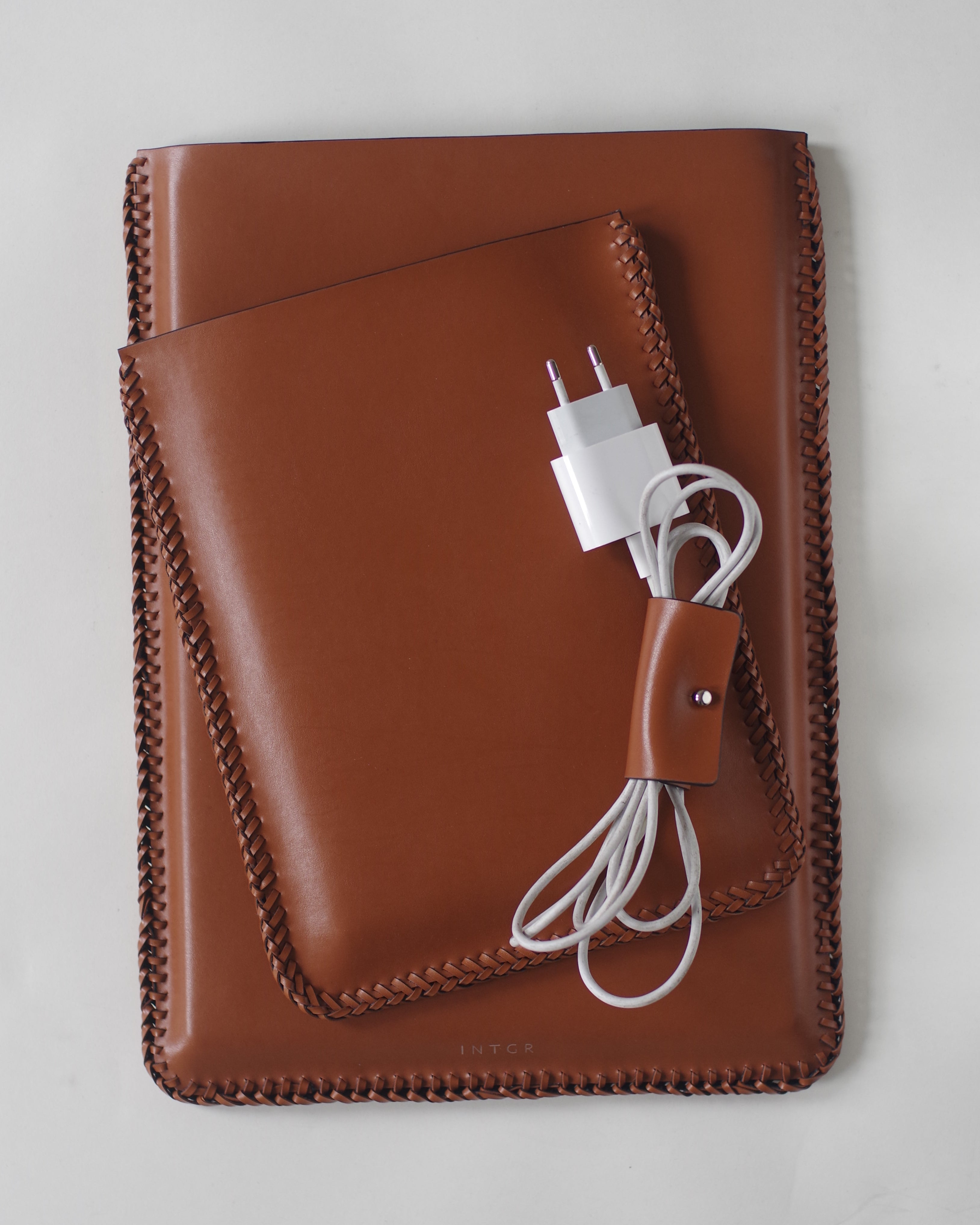 Cognac Vegan Leather Ipad Sleeve