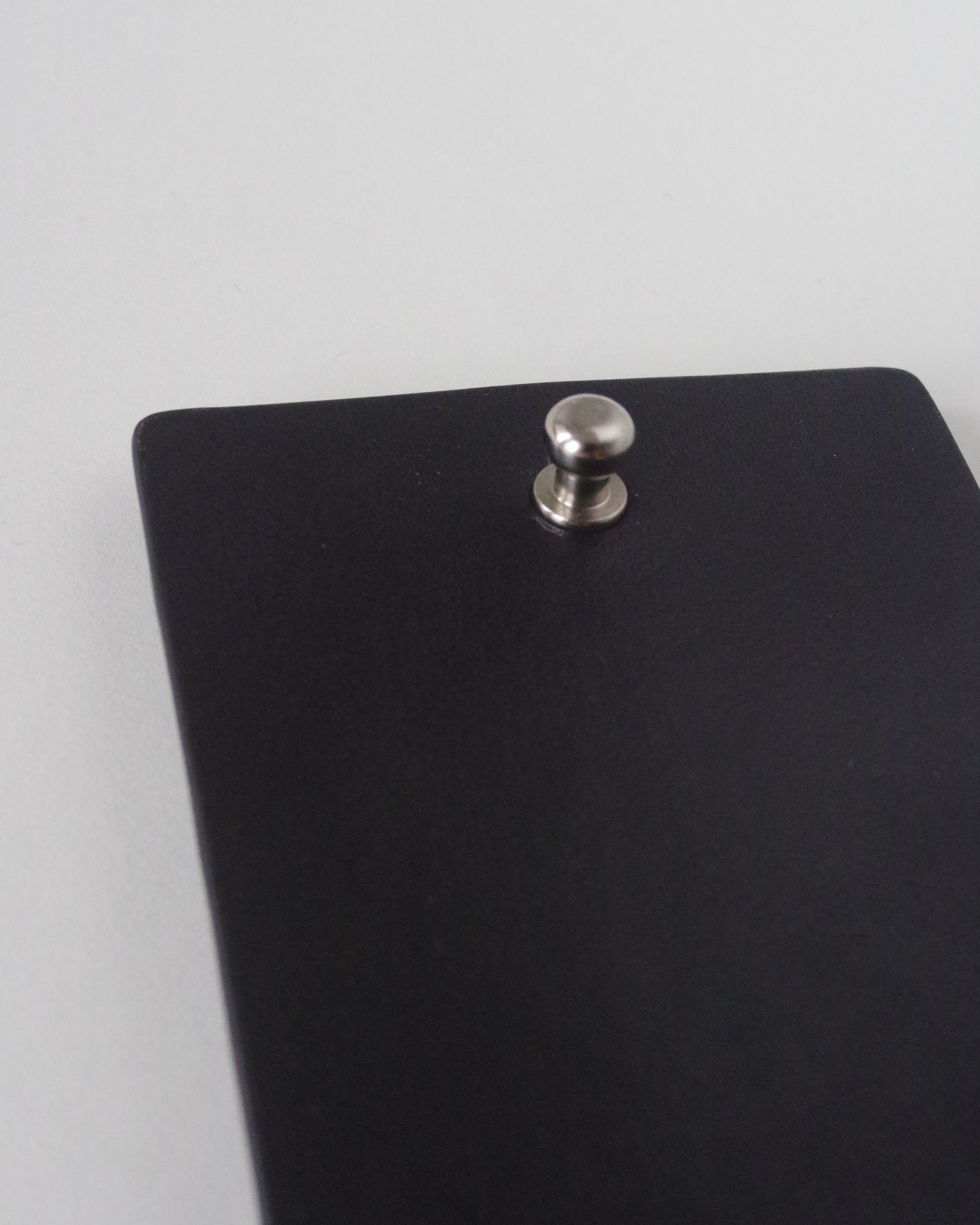 Black Vegan Leather Wire Organizer