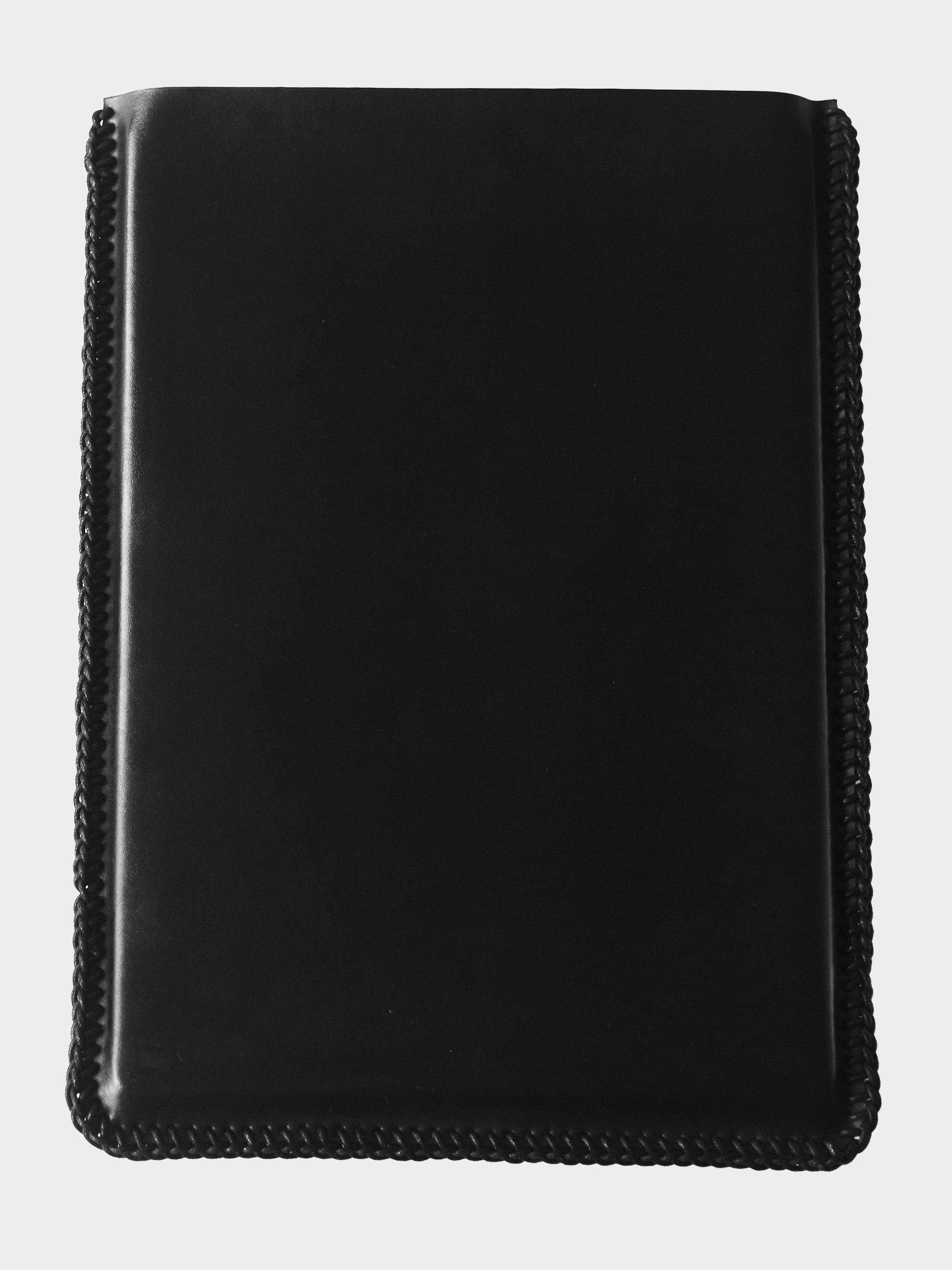 Black Vegan Leather Laptop Case