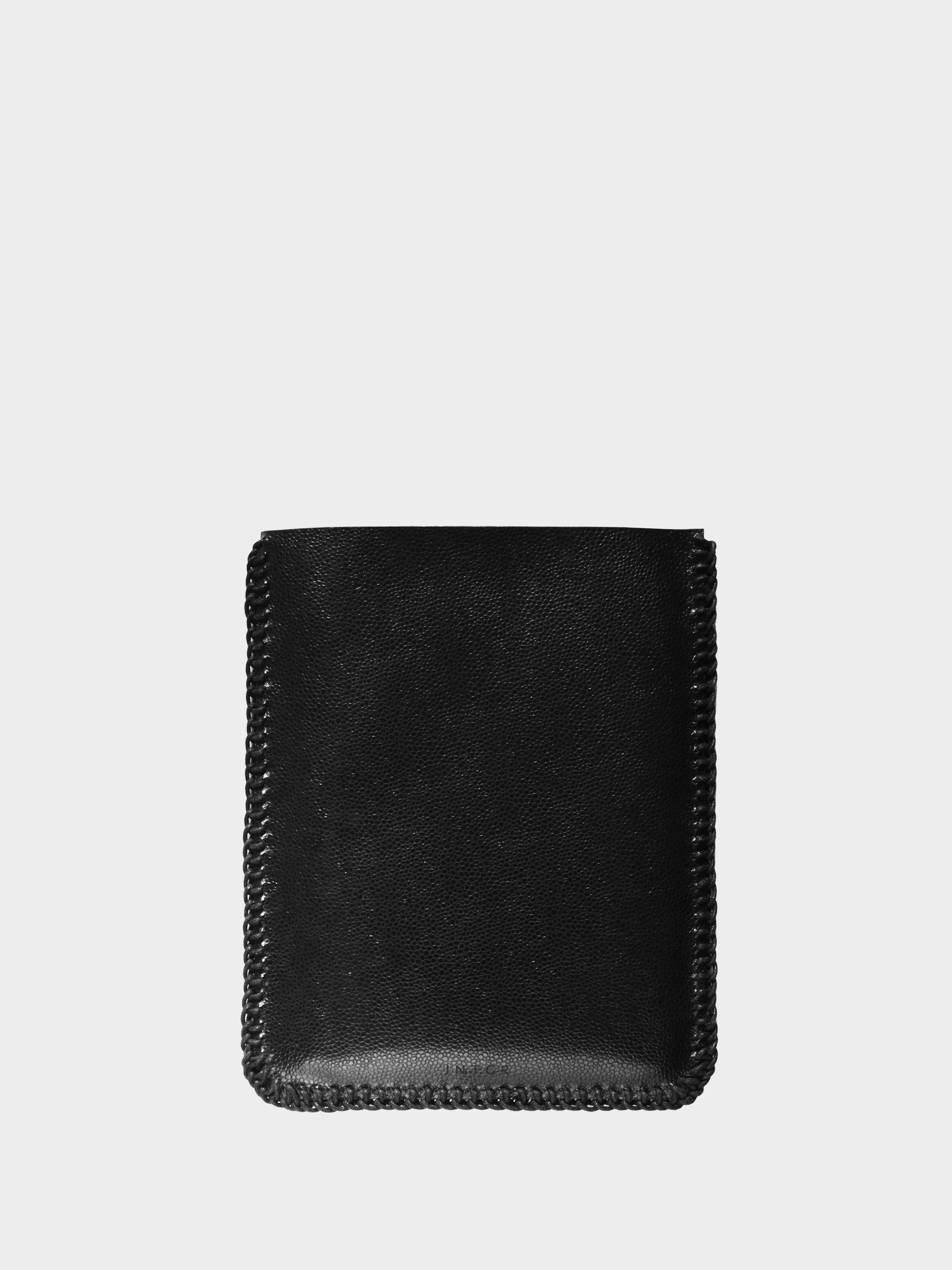 Black T Vegan Leather Ipad Sleeve