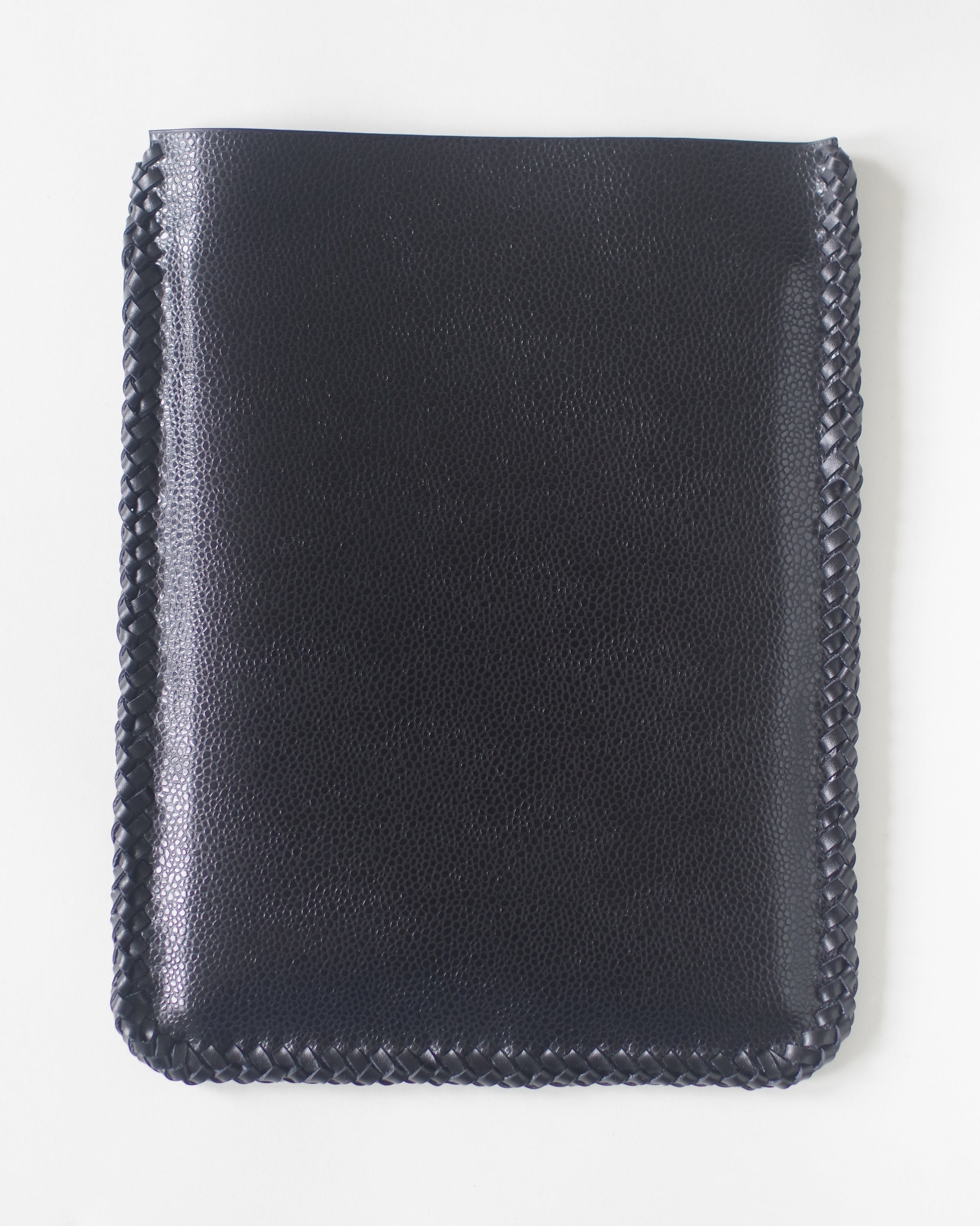 Black T Vegan Leather Ipad Sleeve