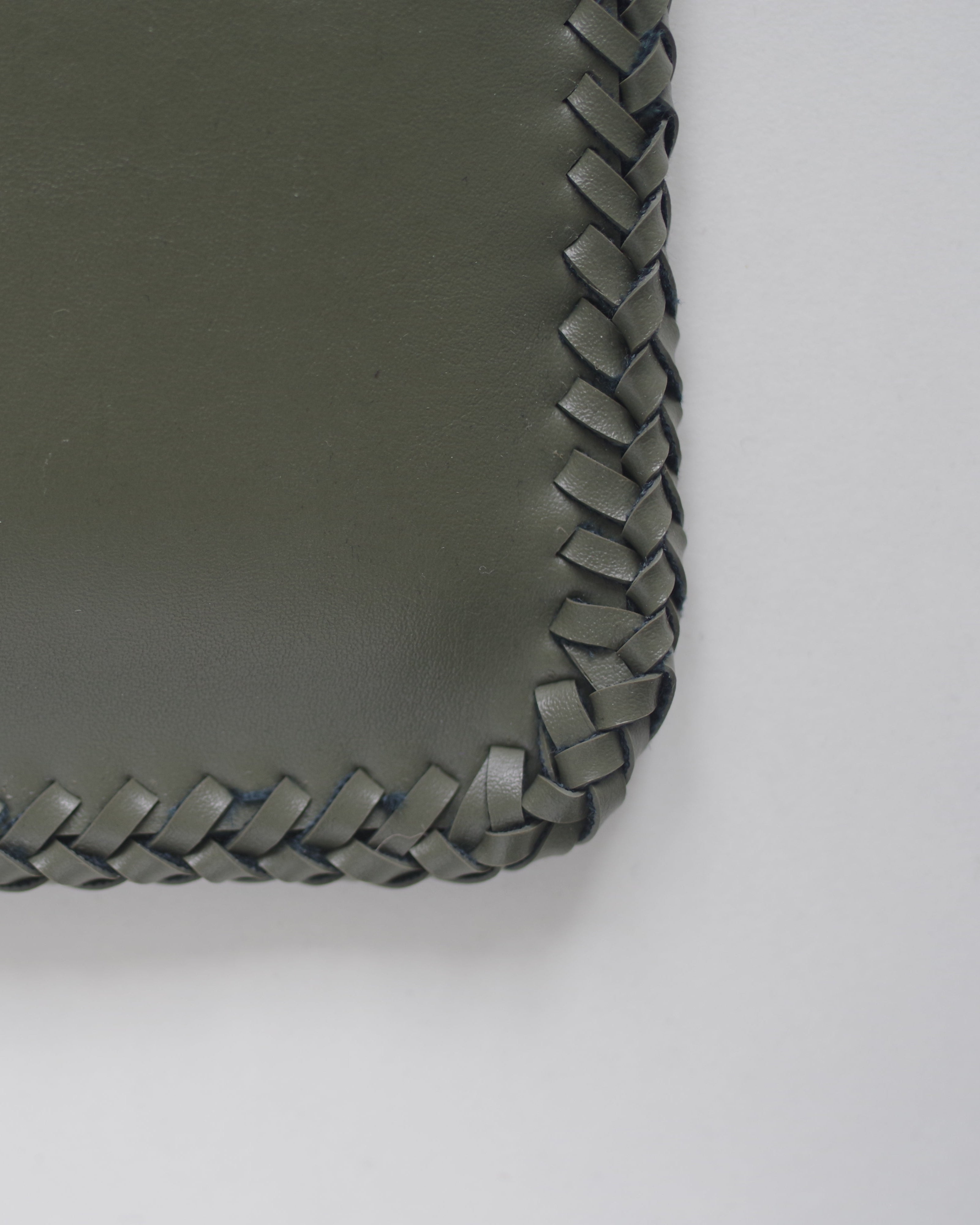 Olive Vegan Leather Ipad Sleeve