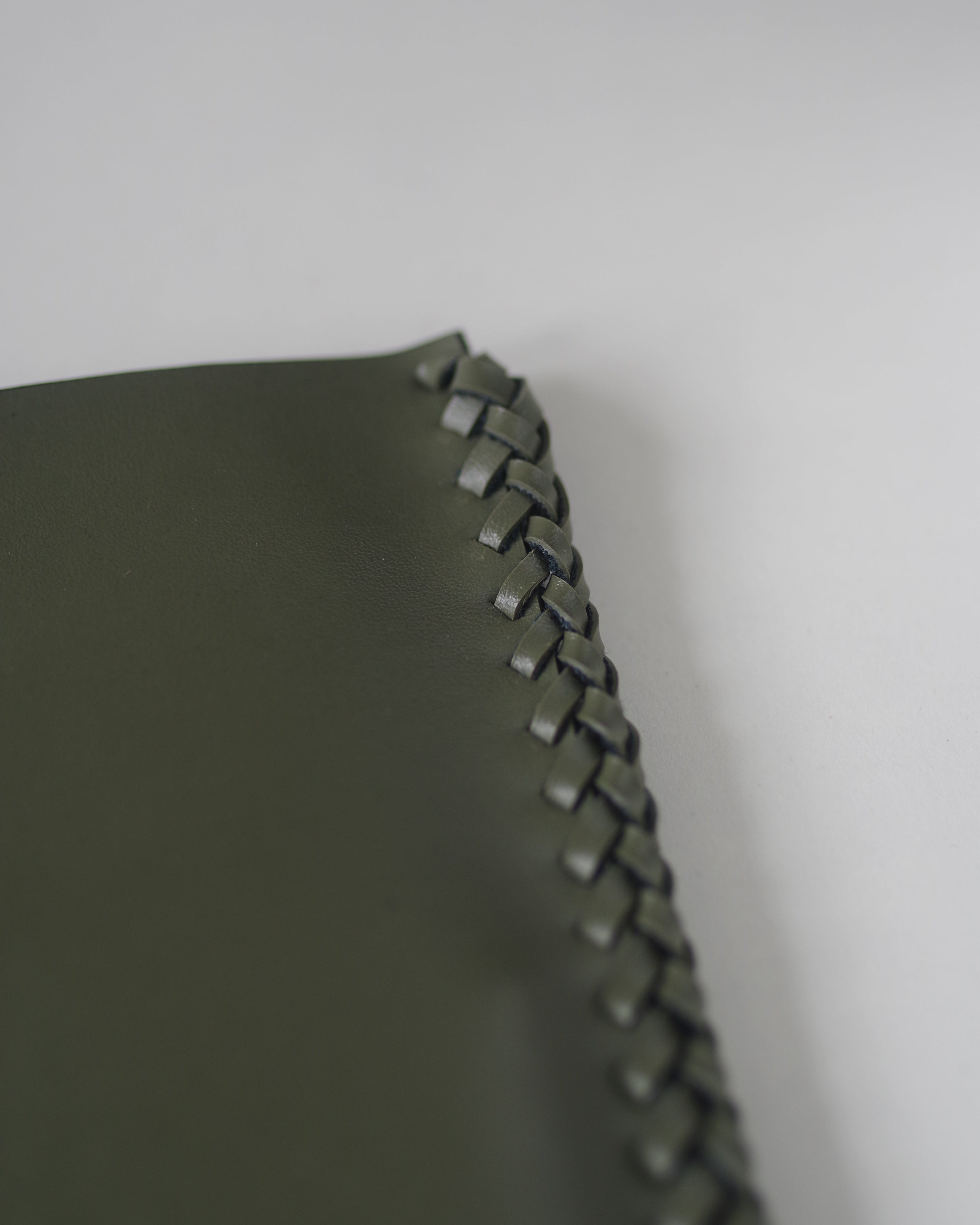 Olive Vegan Leather Ipad Sleeve